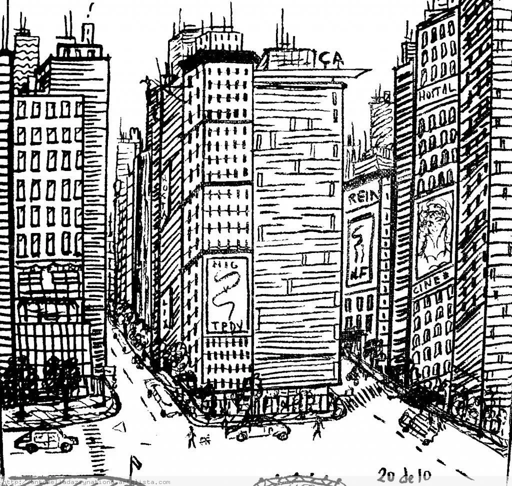 Dibujos de ciudades en caricatura - Imagui