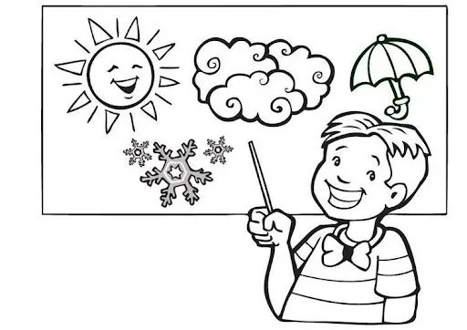 DIBUJOS DEL CLIMA PARA COLOREAR