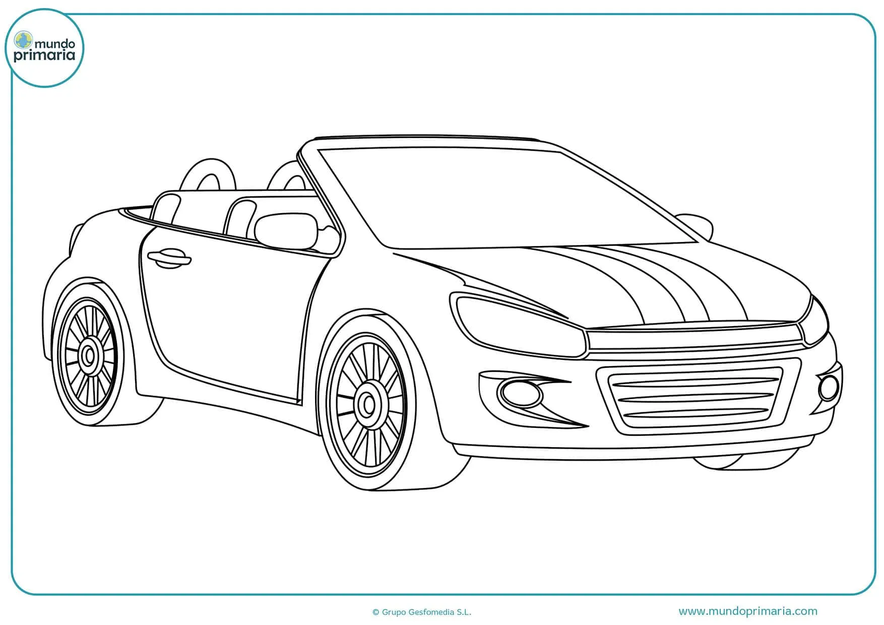 Dibujos de coches para colorear - Mundo Primaria Dibujos de coches para colorear - Mundo Primaria