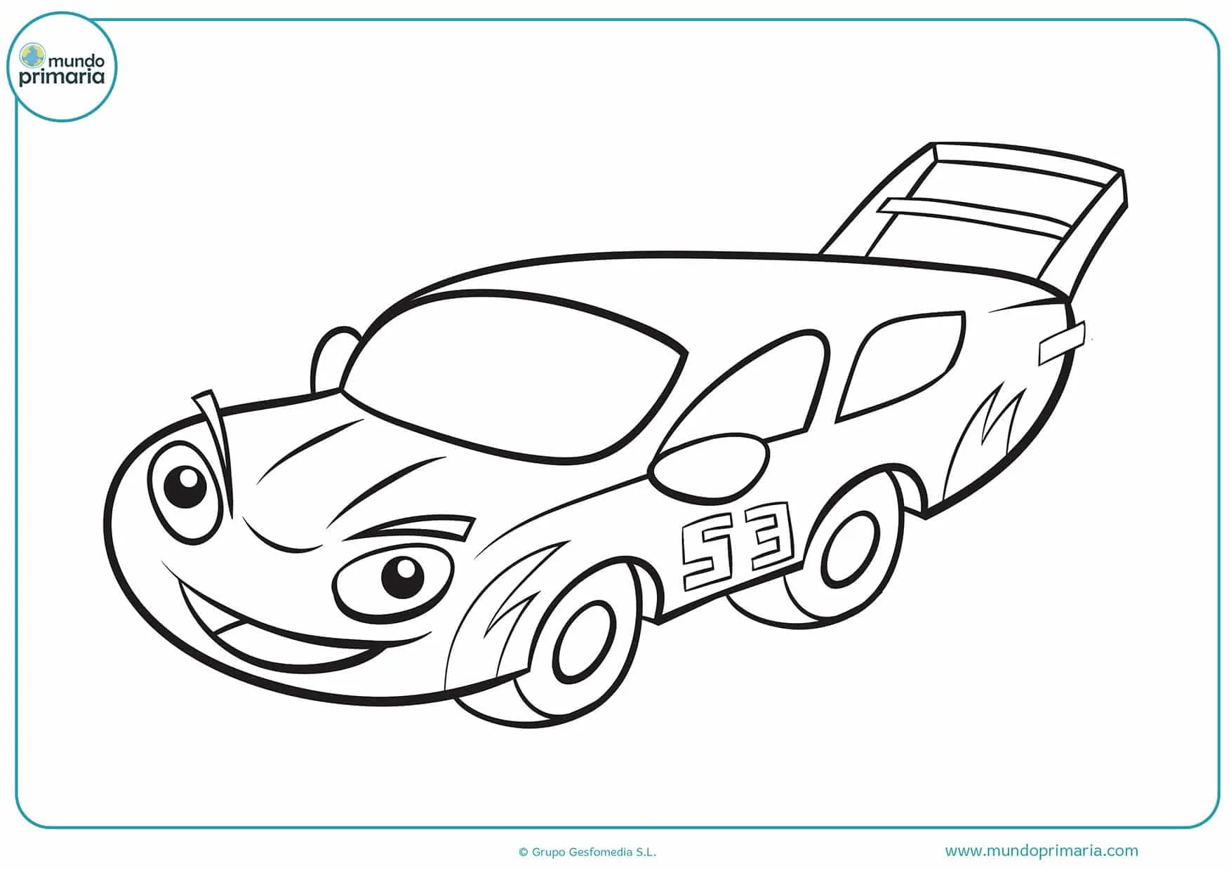 Dibujos de coches para colorear - Mundo Primaria Dibujos de coches para colorear - Mundo Primaria