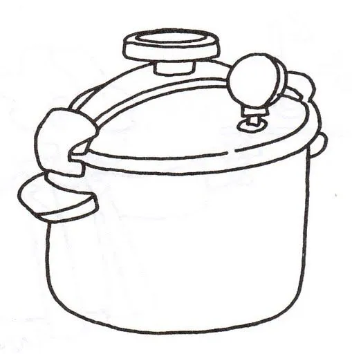 DIBUJOS DE LA COCINA Y SOBRE LA COCINA PARA COLOREAR