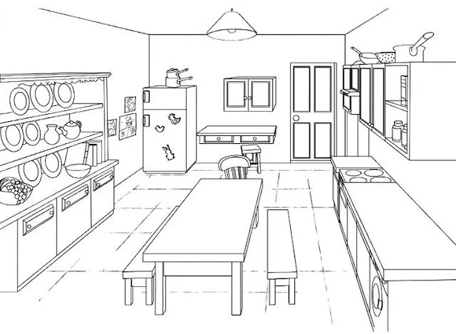 DIBUJOS DE COCINAS Y COCINEROS PARA COLOREAR DIBUJOS DE COCINAS Y COCINEROS PARA COLOREAR