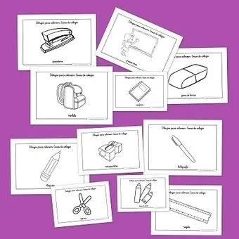 Dibujos del cole para colorear - Escuela en la ... Dibujos del cole para colorear - Escuela en la ...