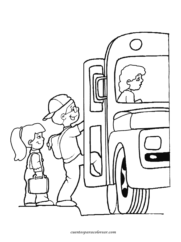 Ir a la escuela para colorear - Imagui
