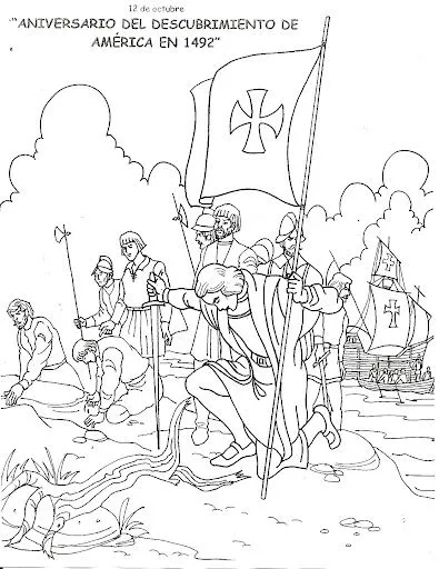Dibujos de Colon Descubrimiento de America