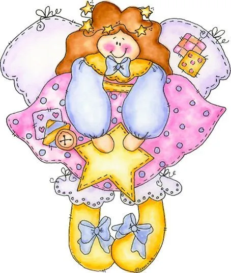 Dibujos a color ♥: Angelitos Country