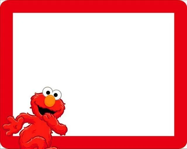 Dibujos a color ?: ? Marcos para fotos o tarjetas de Elmo ?