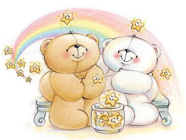 Dibujos a color ♥: Ositos tiernos en color