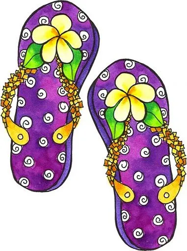 Chanclas hawaianas con flor amarilla