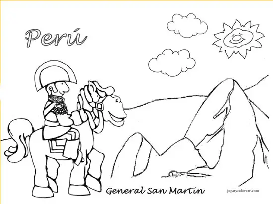 Dibujo para colorear de escarapela del peru - Imagui