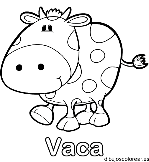 Dibujo de una vaca cómica | Dibujos para Colorear