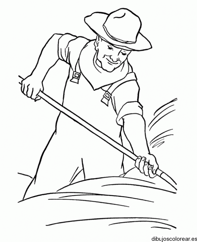 Dibujo de un hombre trabajando | Dibujos para Colorear Dibujo de un hombre trabajando | Dibujos para Colorear