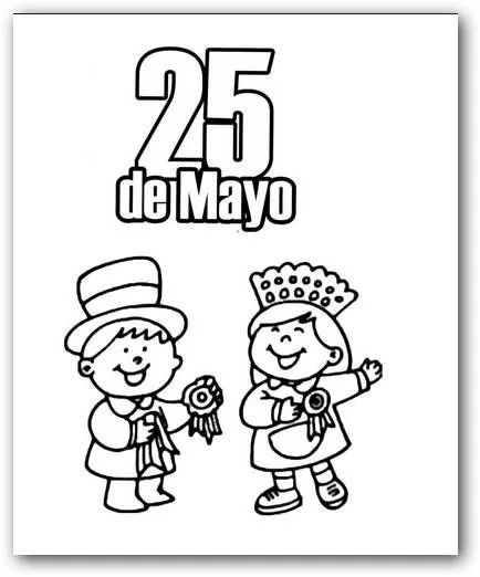 Dibujos para colorear del 25 de mayo | Dibujos para Colorear