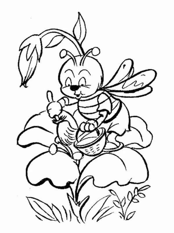 Dibujos para colorear de Abejas, Plantillas para colorear de Abejas Dibujos para colorear de Abejas, Plantillas para colorear de Abejas