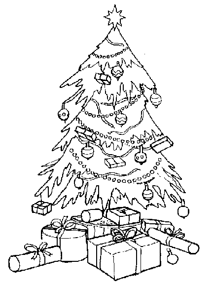 Dibujos para colorear de Abetos, arbol de navidad : Para Celebrar