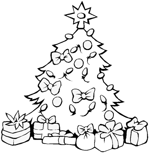 Dibujos para colorear de Abetos, arbol de navidad, Plantillas para ...