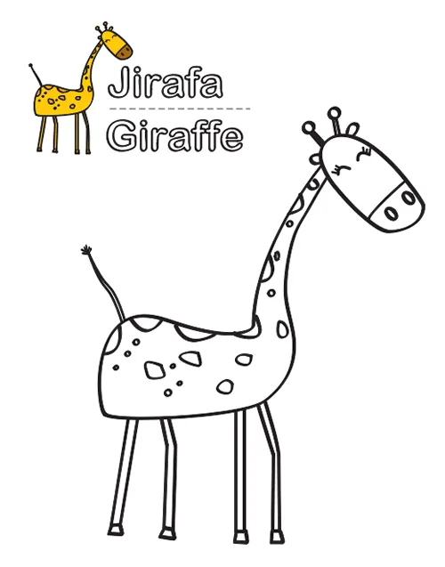 Dibujos para Colorear: Jirafa para colorear Dibujos para Colorear: Jirafa para colorear