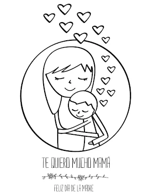 Dibujos para Colorear: Tarjetas del Día de la Madre para colorear