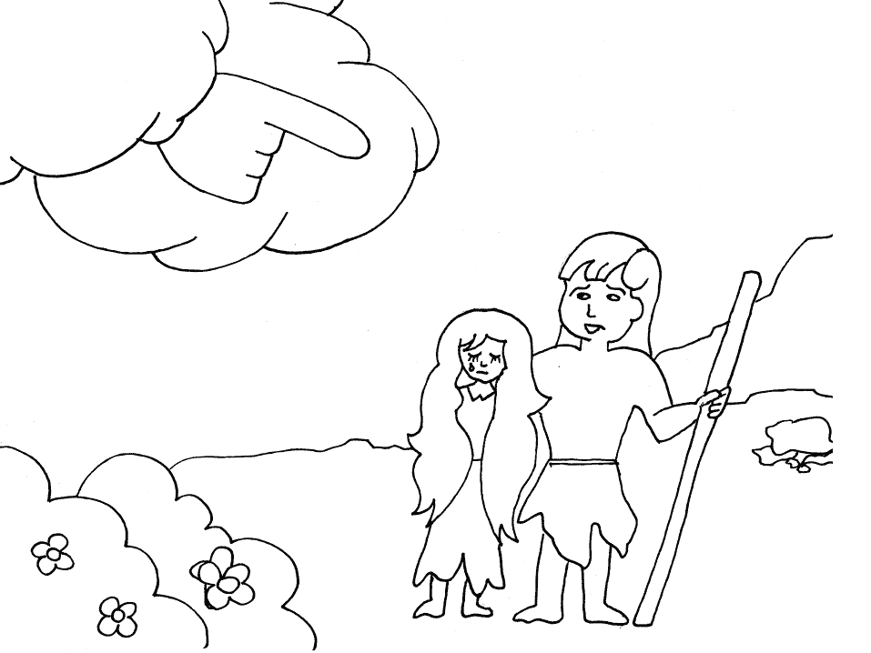 Dibujos Para Colorear De Adan y Eva | Imagenes Cristianas Para ...