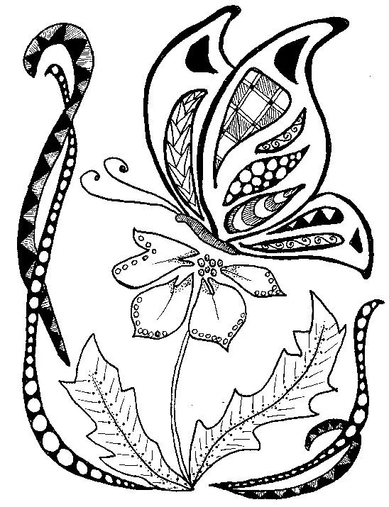 Dibujos para colorear para adultos Mariposas 10 Dibujos para colorear para adultos Mariposas 10