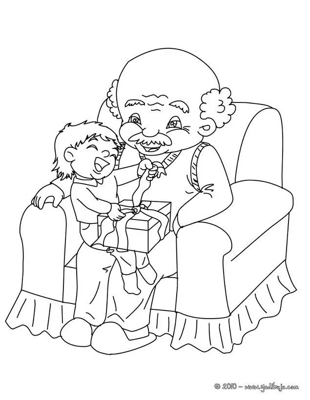 Dibujos para colorear ahijado y abuelo - es.hellokids.com Dibujos para colorear ahijado y abuelo - es.hellokids.com