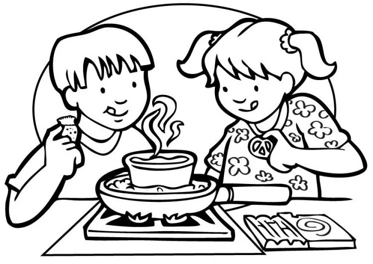 Dibujos para colorear sobre alimentación - CUCALUNA Dibujos para colorear sobre alimentación - CUCALUNA
