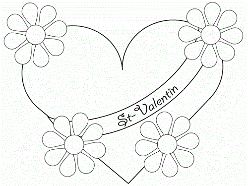 Dibujos para colorear de San Valentín e imprimir - Imagui