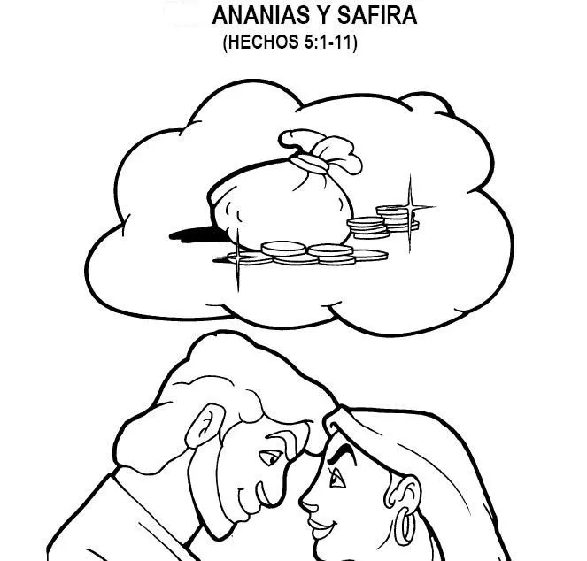 Dibujos Para Colorear De Ananias y Safira | Imagenes Gratis Fotos ...