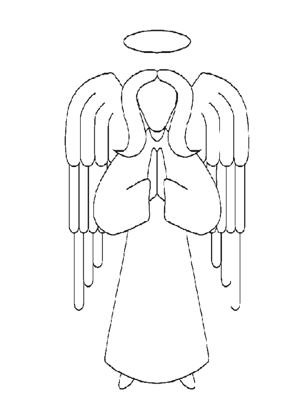 Dibujos para colorear de Angeles de navidad, Plantillas para ...
