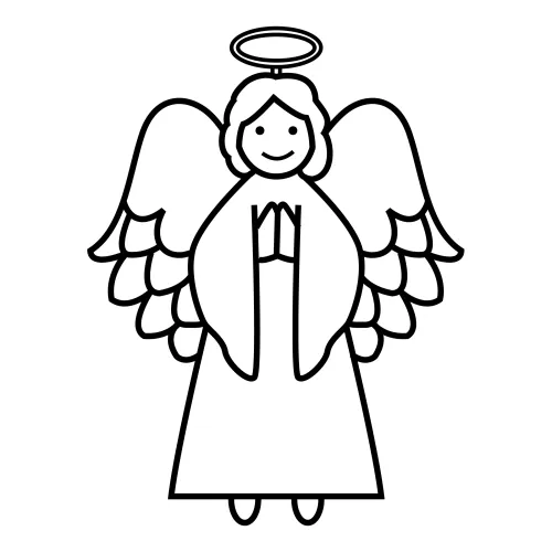 Dibujo para colorear de un ángel - Imagui