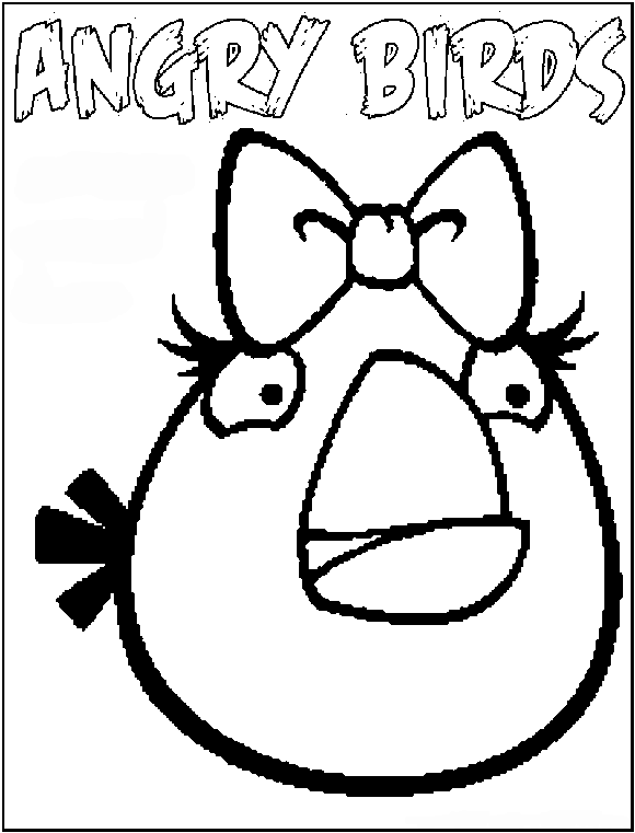 Dibujos para colorear de Angry Birds: Matilda se pone lazo ... Dibujos para colorear de Angry Birds: Matilda se pone lazo ...