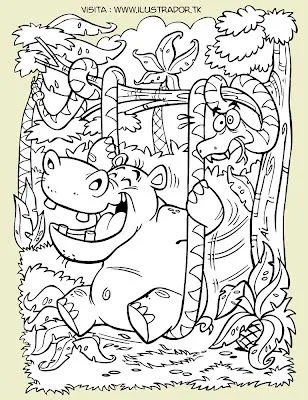 dibujos para colorear de animales de la selva