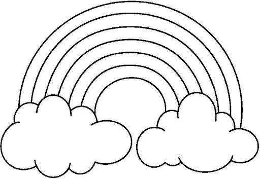 Dibujos para colorear de arco iris - Imagui