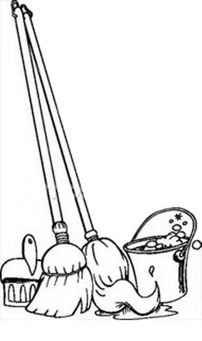 COLOREA TUS DIBUJOS: Utensilios de limpieza para colorear COLOREA TUS DIBUJOS: Utensilios de limpieza para colorear
