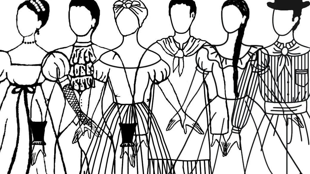 Dibujos para colorear de atuendo tradicional argentino – El Baile Dibujos para colorear de atuendo tradicional argentino – El Baile