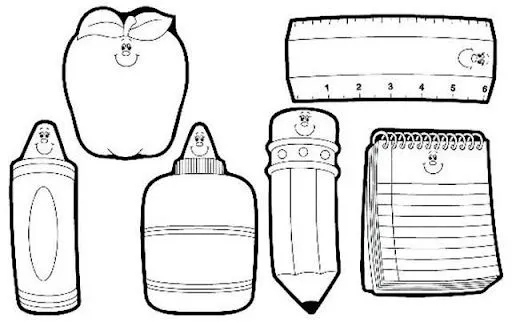 DIBUJOS PARA COLOREAR DEL AULA