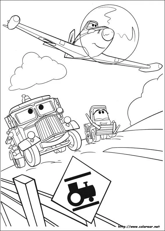 Dibujos para colorear de Aviones: Equipo de rescate Dibujos para colorear de Aviones: Equipo de rescate