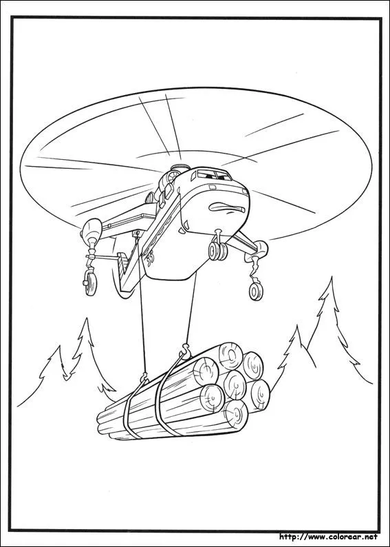 Dibujos para colorear de Aviones: Equipo de rescate Dibujos para colorear de Aviones: Equipo de rescate