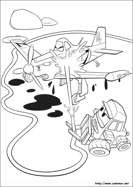 Dibujos para colorear de Aviones: Equipo de rescate Dibujos para colorear de Aviones: Equipo de rescate
