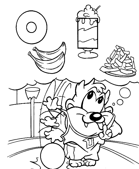 Dibujos de taz bebé para colorear - Imagui