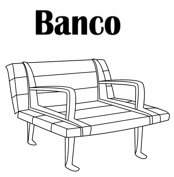 Banca dibujo para colorear - Imagui