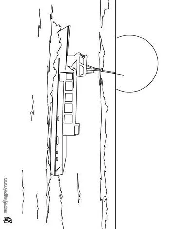Dibujos para colorear BARCOS - Dibujo de un crucero Dibujos para colorear BARCOS - Dibujo de un crucero
