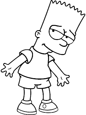 Dibujos para colorear: Bart Simpson para colorear Dibujos para colorear: Bart Simpson para colorear