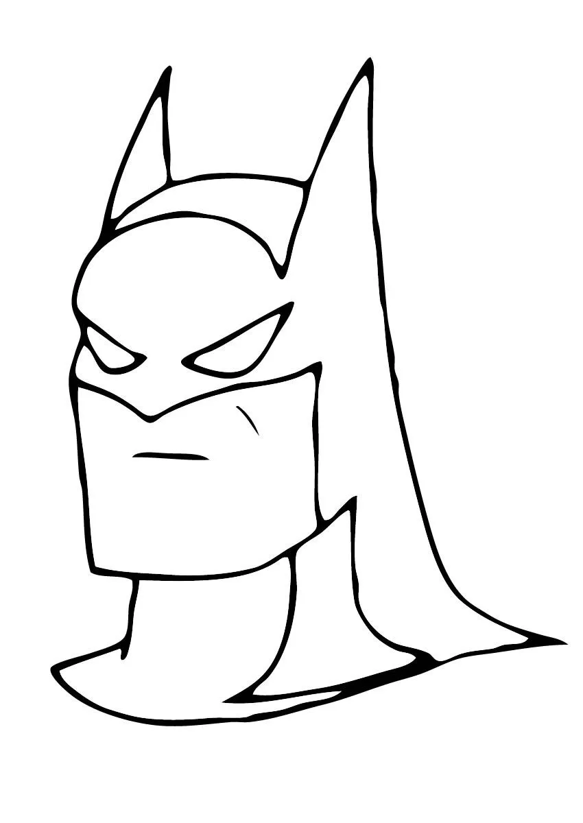 Dibujos para colorear BATMAN, La máscara de Batman para imprimir