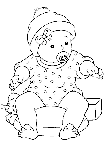DIBUJOS PARA COLOREAR DE BEBES