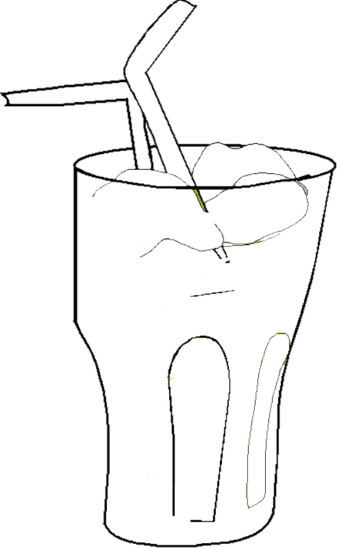 Dibujos para colorear de Bebidas, refrescos, leche, agua ...