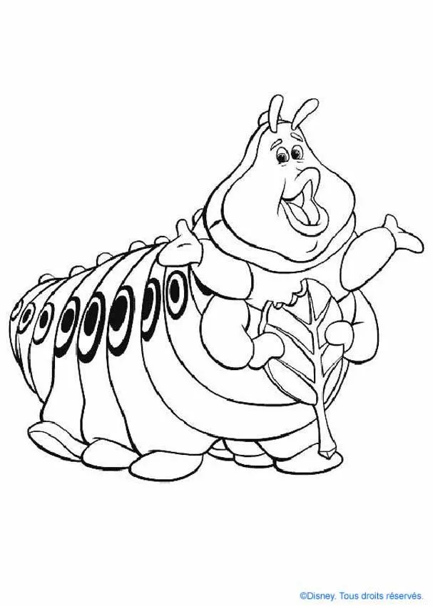 Dibujos para colorear BICHOS, Heimlich la oruga para imprimir