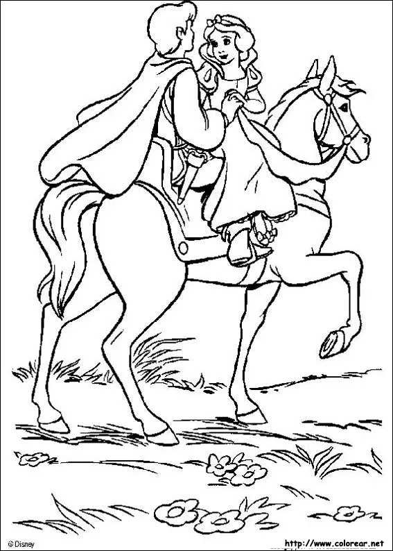 Dibujos para colorear de Blancanieves y los siete enanitos Dibujos para colorear de Blancanieves y los siete enanitos