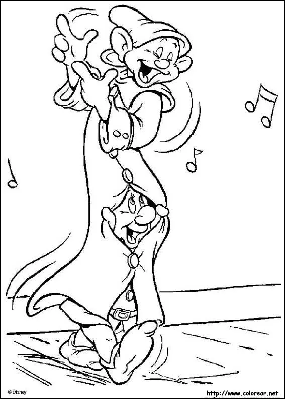 Dibujos para colorear de Blancanieves y los siete enanitos Dibujos para colorear de Blancanieves y los siete enanitos