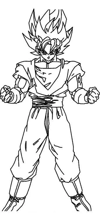 COLOREA TUS DIBUJOS: Goku como Super Sayayin para colorear COLOREA TUS DIBUJOS: Goku como Super Sayayin para colorear